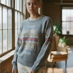 Pendleton women’s grey geometric sweater